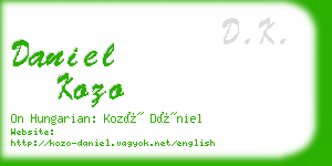 daniel kozo business card